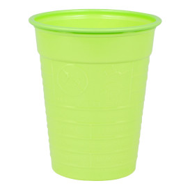 Bicchiere di Plastica PS Verde 200ml Ø7cm (50 Pezzi)