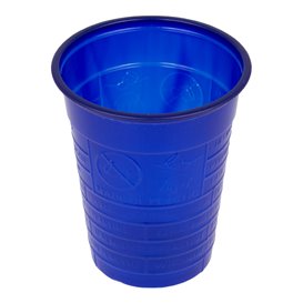 Bicchiere di Plastica PS Blu Scuro 200ml Ø7cm (1500 Pezzi)