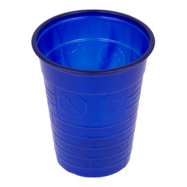 Bicchiere di Plastica PS Blu Scuro 200ml Ø7cm (1500 Pezzi)