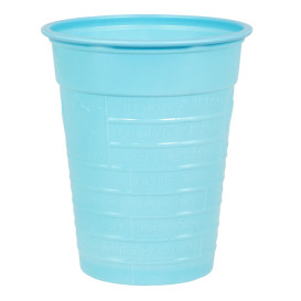 Bicchiere di Plastica PS Azzurro 200ml Ø7cm (50 Pezzi)