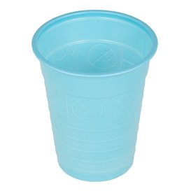 Bicchiere di Plastica PS Azzurro 200ml Ø7cm (50 Pezzi)