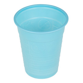 Bicchiere di Plastica PS Azzurro 200ml Ø7cm (50 Pezzi)