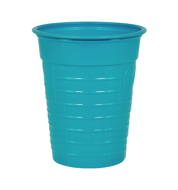 Bicchiere di Plastica PS Turchese 200ml Ø7cm (50 Pezzi) Bicchiere di Plastica PS Turchese 200ml Ø7cm (50 Pezzi)