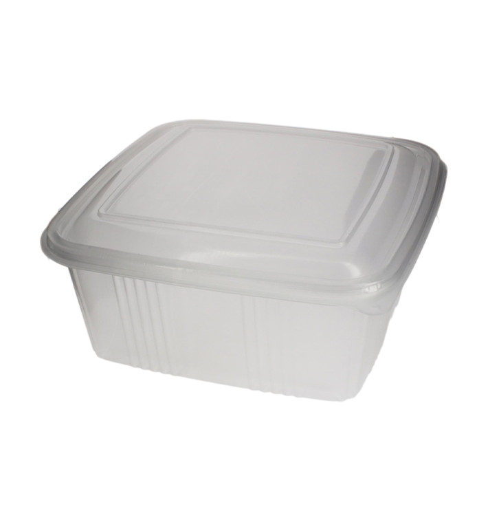 Contenitore Quadrato Coperchio PP 2000 ml (50 Pezzi) Contenitore Quadrato Coperchio PP 2000 ml (50 Pezzi)