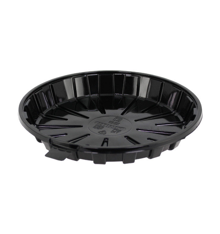 Contenitore di Plastica per Torta APET Nero Ø16cm (210 Pezzi) Contenitore di Plastica per Torta APET Nero Ø16cm (210 Pezzi)