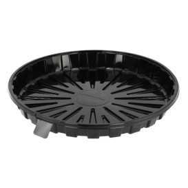 Contenitore di Plastica per Torta APET Nero Ø24cm (160 Pezzi)