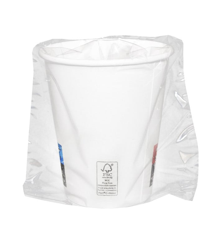 Bicchiere di cartone Imbustate 9 Oz/280ml Bianco Ø8,1cm (480 Pezzi) Bicchiere di cartone Imbustate 9 Oz/280ml Bianco Ø8,1cm (480 Pezzi)