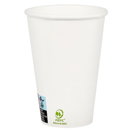 Bicchiere di Carta Bianco 12Oz/385ml Ø9,0cm (1000 Pezzi)