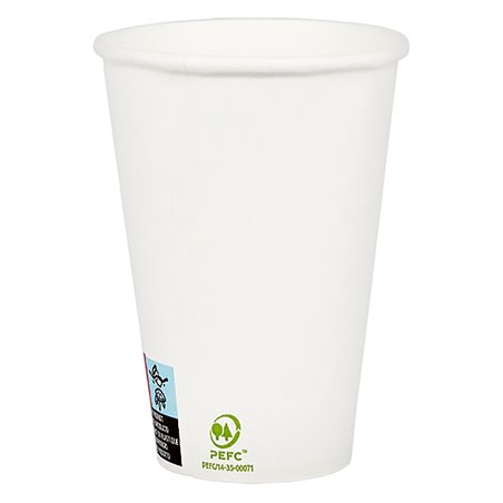 Bicchiere di Carta 12Oz/360ml Bianco Ø8,0cm (55 Pezzi)