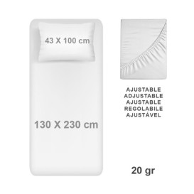 Kit Coprimaterasso + Cuscino in TNT 130x230cm Bianco (100 Pezzi)