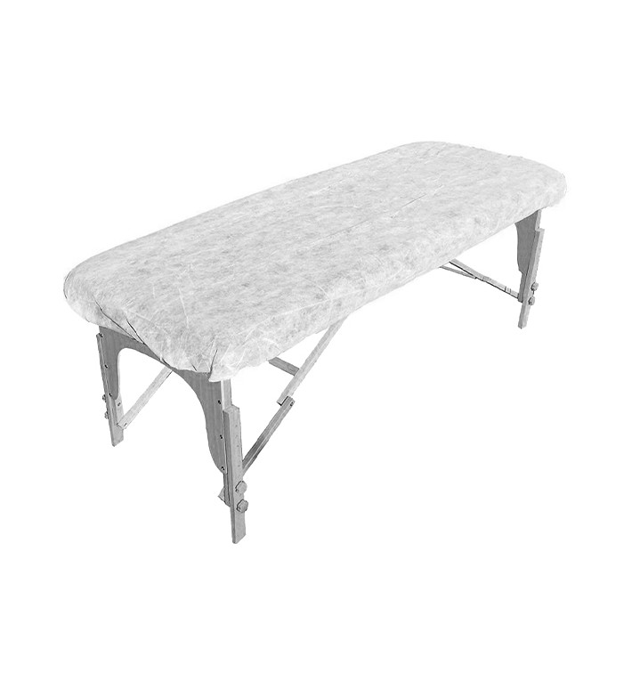 Lenzuola Regolabile in TNT di PP 80x210cm Bianco (100 Pezzi) Lenzuola Regolabile in TNT di PP 80x210cm Bianco (100 Pezzi)