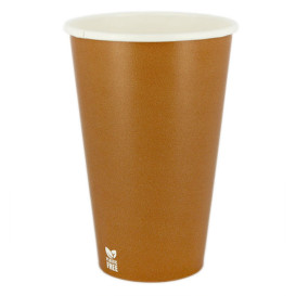 Bicchiere di Carta Senza Plastica 12 Oz/360ml "Caramello" Ø8cm (1.000 Pezzi)