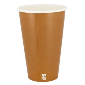 Bicchiere di Carta Senza Plastica 12 Oz/360ml "Caramello" Ø8cm (1.000 Pezzi)