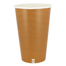 Bicchiere di Carta Senza Plastica 16 Oz/480ml "Caramello" Ø9cm (1.000 Pezzi)