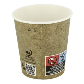 Bicchiere di Carta 4Oz/120ml Kraft Ø6,2cm (2000 Pezzi)