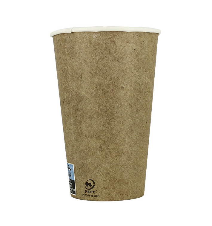 Bicchiere di Carta Kraft 12Oz/360ml Ø7,5cm (1.100Pezzi) Bicchiere di Carta Kraft 12Oz/360ml Ø7,5cm (1.100Pezzi)