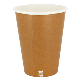 Bicchiere di Carta Senza Plastica 14 Oz/420ml "Caramello" Ø9cm (50 Pezzi)
