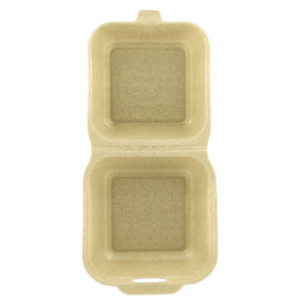 Contenitori Hamburger in XPP Crema 15x15x7cm (125 Pezzi)