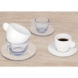 Tazze Riutilizzabile SAN “Espresso” Trasparente 80ml (6 Pezzi)