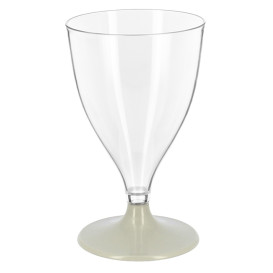 Tazza di PS riutilizzabile acqua/vino Grigio piede 200ml 2P (48 unità)