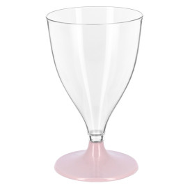 Tazza di PS riutilizzabile acqua/vino Rosa piede 200ml 2P (6 unità)