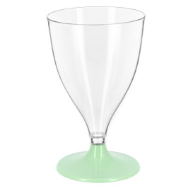 Tazza di PS riutilizzabile acqua/vino Verde piede 200ml 2P (6 unità)