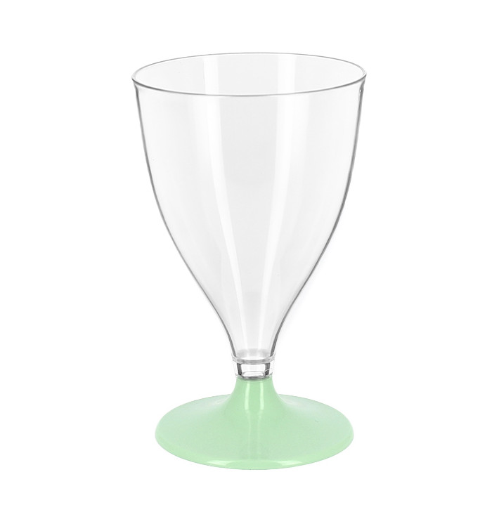 Tazza di PS riutilizzabile acqua/vino Verde piede 200ml 2P (6 unità) Tazza di PS riutilizzabile acqua/vino Verde piede 200ml 2P (6 unità)