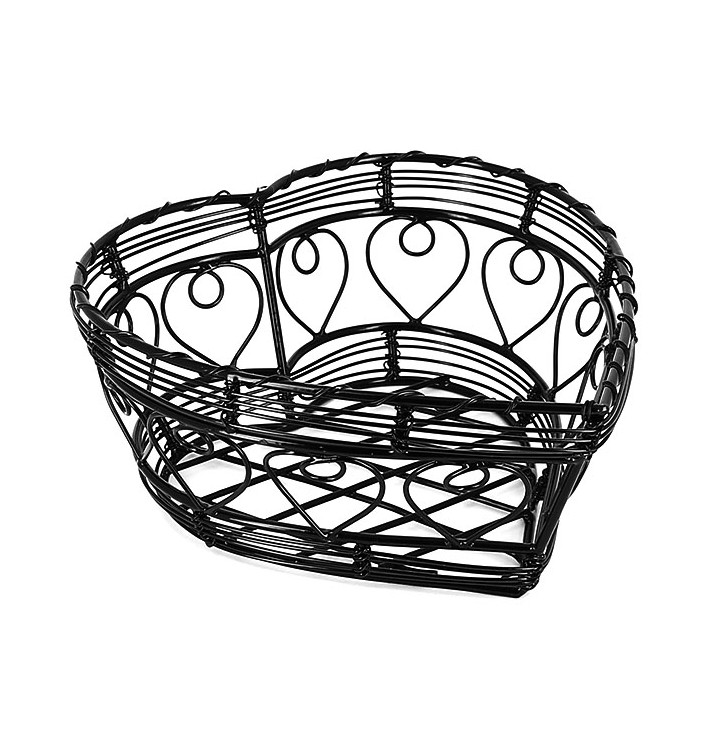 Cesto Cuore Acciaio Nero 180x180x90mm (1 Pezzi) Cesto Cuore Acciaio Nero 180x180x90mm (1 Pezzi)