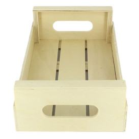 Scatola Presentazione con Manici di Legno 25x15x7,5cm (20 Pezzi)