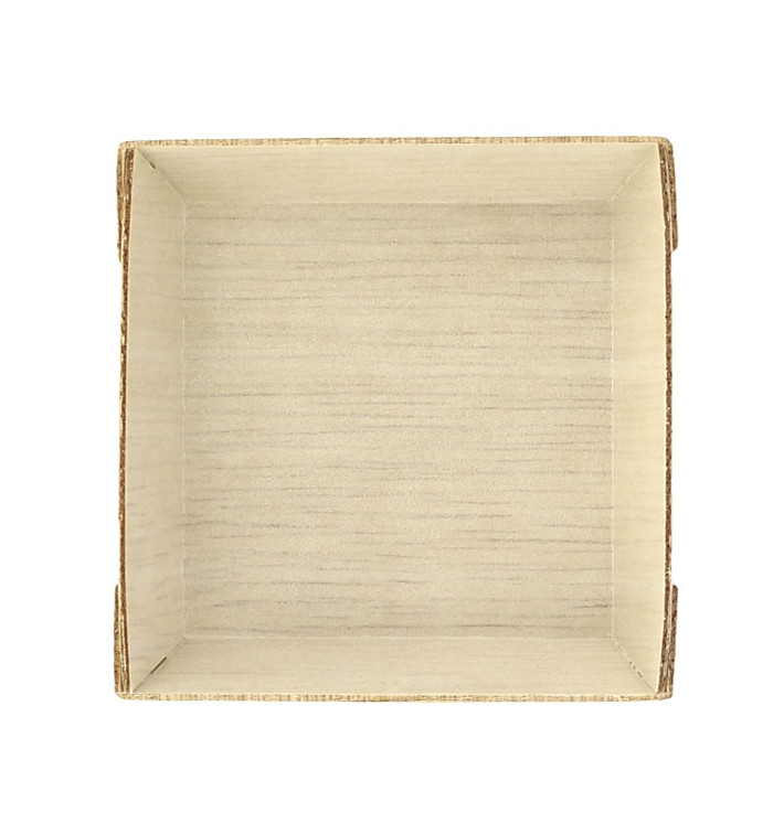 Mini Piatti di Legno Quadrato 6x6x1,5cm (20 Pezzi) Mini Piatti di Legno Quadrato 6x6x1,5cm (20 Pezzi)
