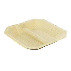 Mini Piatto quadrato Foglia di Palma 2C 10x10cm (10 Pezzi)
