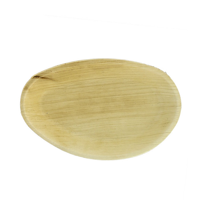 Piatto Ovale in Foglia di Palma 19x12cm (100 Pezzi) Piatto Ovale in Foglia di Palma 19x12cm (100 Pezzi)