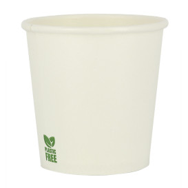 Bicchiere di Carta Senza Plastica 4Oz/120ml Bianco Ø6,2cm (1.000 Pezzi)