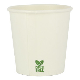 Bicchiere di Carta Senza Plastica 4Oz/120ml Bianco Ø6,2cm (1.000 Pezzi)