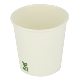 Bicchiere di Carta Senza Plastica 4Oz/120ml Bianco Ø6,2cm (1.000 Pezzi)