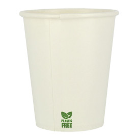Bicchiere di Carta Senza Plastica 7 Oz/210ml Bianco Ø7cm (50 Pezzi)