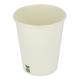 Bicchiere di Carta Senza Plastica 7 Oz/210ml Bianco Ø7cm (50 Pezzi)