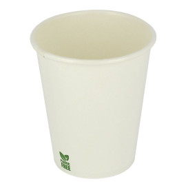 Bicchiere di Carta Senza Plastica 7 Oz/210ml Bianco Ø7cm (50 Pezzi)