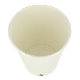 Bicchiere di Carta Senza Plastica 8 Oz/240ml Bianco Ø8cm (50 Pezzi)