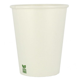 Bicchiere di Carta Senza Plastica 8 Oz/240ml Bianco Ø8cm (1.000 Pezzi)