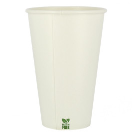 Bicchiere di Carta Senza Plastica 12 Oz/360ml Bianco Ø8cm (50 Pezzi)