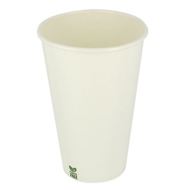 Bicchiere di Carta Senza Plastica 12 Oz/360ml Bianco Ø8cm (50 Pezzi)