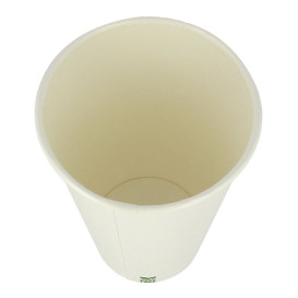 Bicchiere di Carta Senza Plastica 12 Oz/360ml Bianco Ø8cm (50 Pezzi)