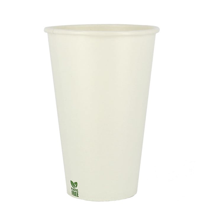 Bicchiere di Carta Senza Plastica 12 Oz/360ml Bianco Ø8cm (1.000 Pezzi) Bicchiere di Carta Senza Plastica 12 Oz/360ml Bianco Ø8cm (1.000 Pezzi)