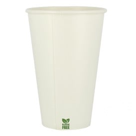 Bicchiere di Carta Senza Plastica 12 Oz/360ml Bianco Ø8cm (1.000 Pezzi)