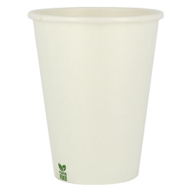 Bicchiere di Carta Senza Plastica 14 Oz/420ml Bianco Ø9cm (50 Pezzi)