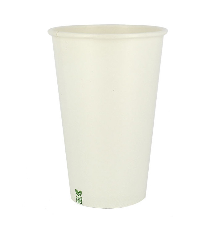 Bicchiere di Carta Senza Plastica 16 Oz/480ml Bianco Ø9cm (50 Pezzi) Bicchiere di Carta Senza Plastica 16 Oz/480ml Bianco Ø9cm (50 Pezzi)