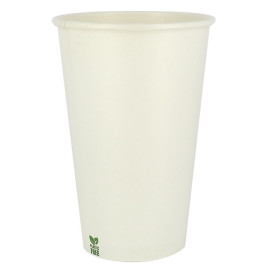 Bicchiere di Carta Senza Plastica 16 Oz/480ml Bianco Ø9cm (1.000 Pezzi)