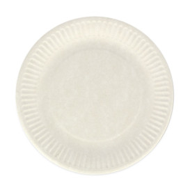 Piatto di Carta Bianco Biodegradabili Ø18 cm (100 Pezzi)
