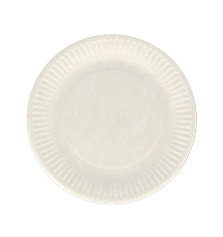 Piatto di Carta Bianco Biodegradabili Ø18 cm (1000 Pezzi) Piatto di Carta Bianco Biodegradabili Ø18 cm (1000 Pezzi)